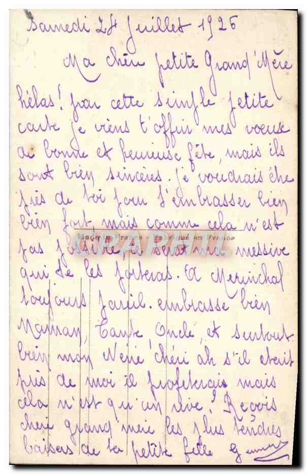 CPA Fantaisie Fleurs  — Verso