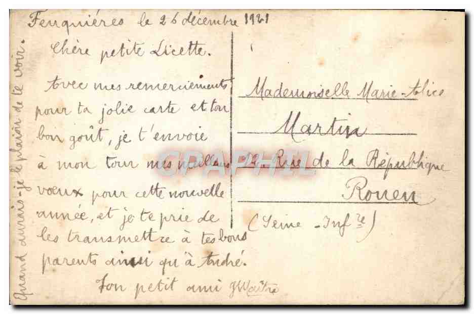 CPA Fantaisie Fleurs Santon — Verso