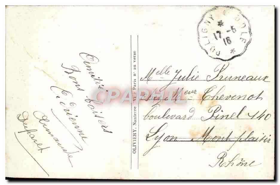 CPA Fantaisie Fleurs  — Verso