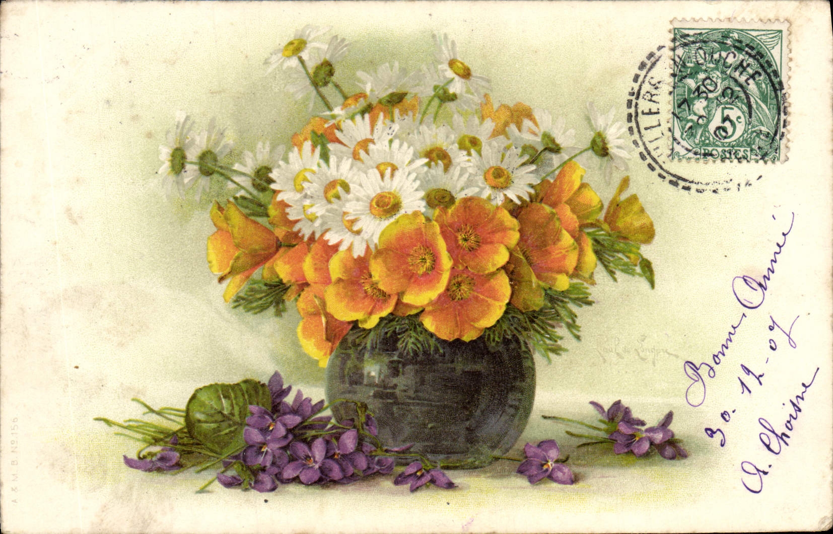CPA Fantaisie Fleurs 