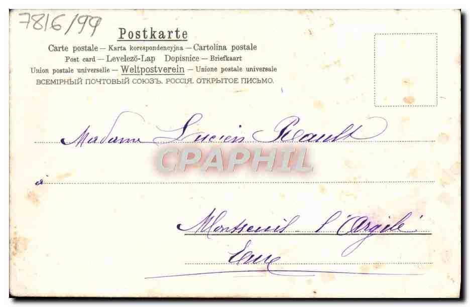 CPA Fantaisie Fleurs  — Rückseite