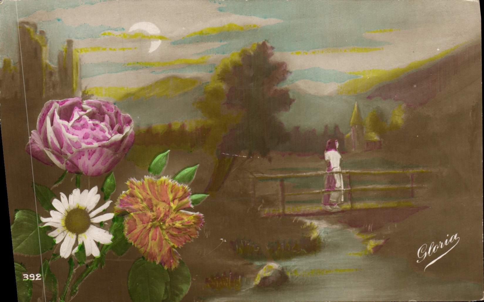 CPA Fantaisie Fleurs 