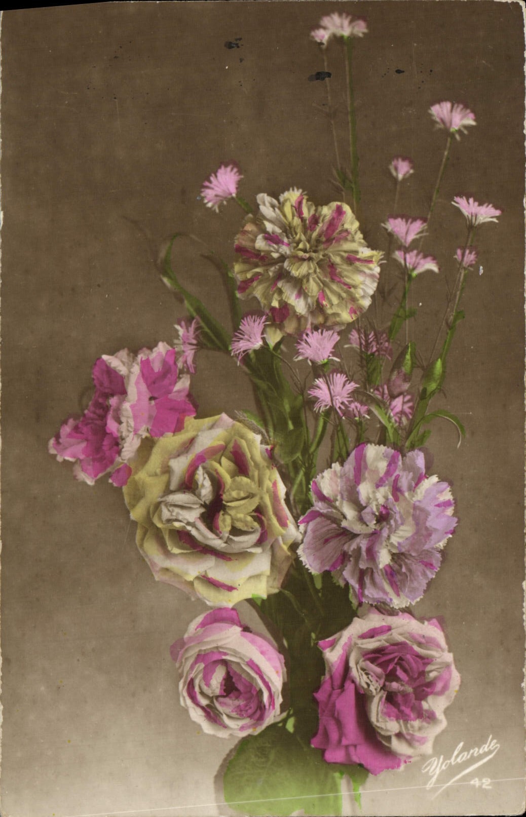 CPA Fantaisie Fleurs 