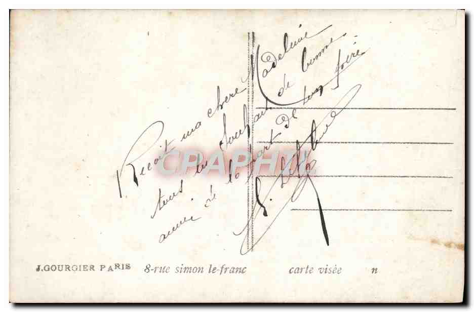 CPA Fantaisie Fleurs  — Verso