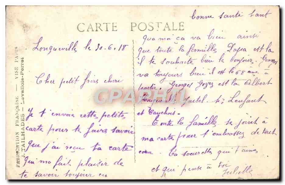 CPA Fantaisie Fleurs  — Verso