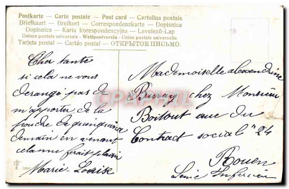 CPA Fantaisie Fleurs  — Verso