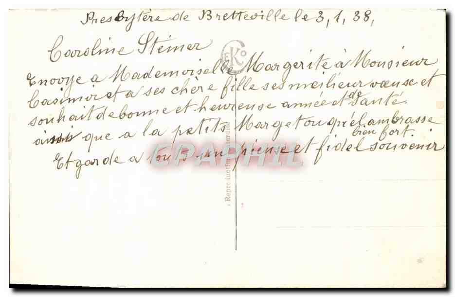 CPA Fantaisie Fleurs  — Verso