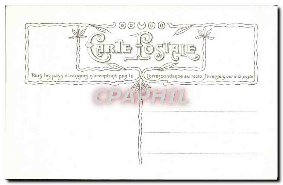 CPA Fantaisie Fleurs Oiseaux — Rückseite