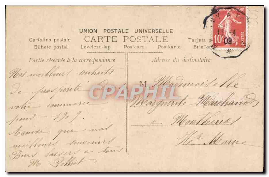 CPA Fantaisie Fleurs  — Rückseite