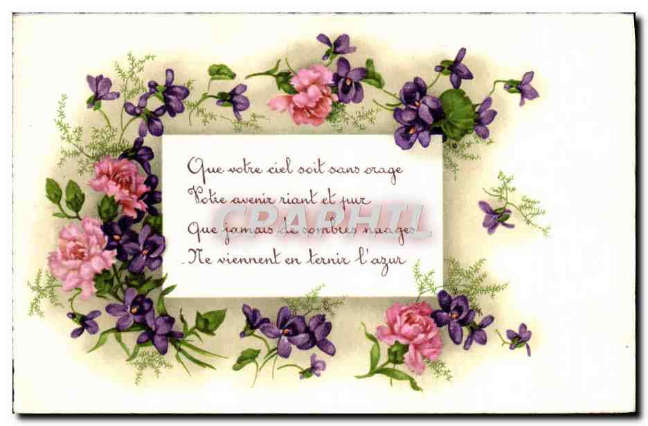 CPA Fantaisie Fleurs 