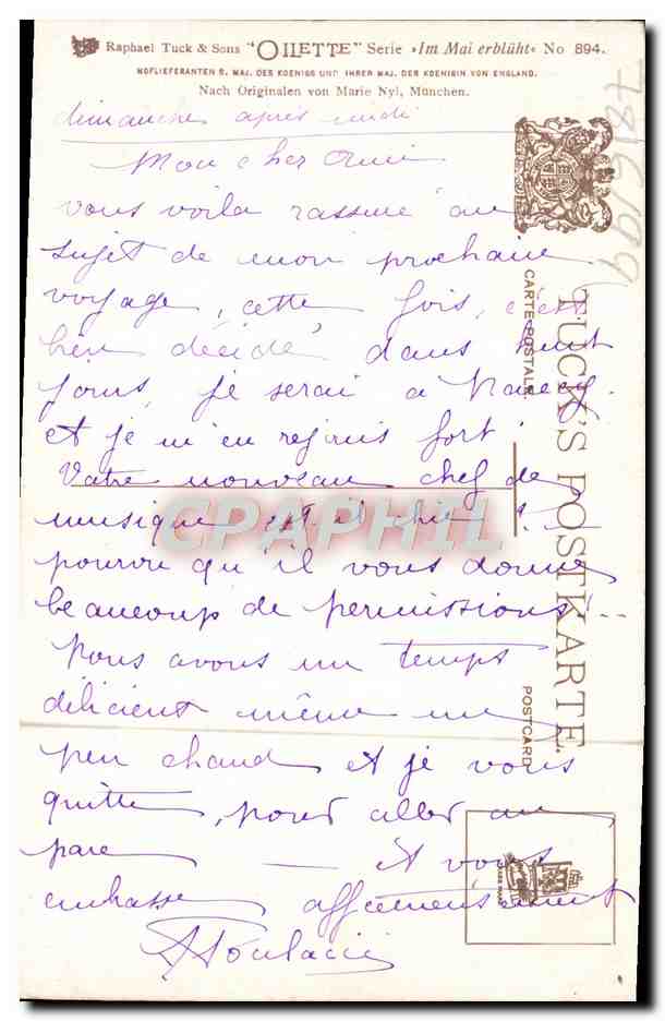CPA Fantaisie Fleurs  — Verso