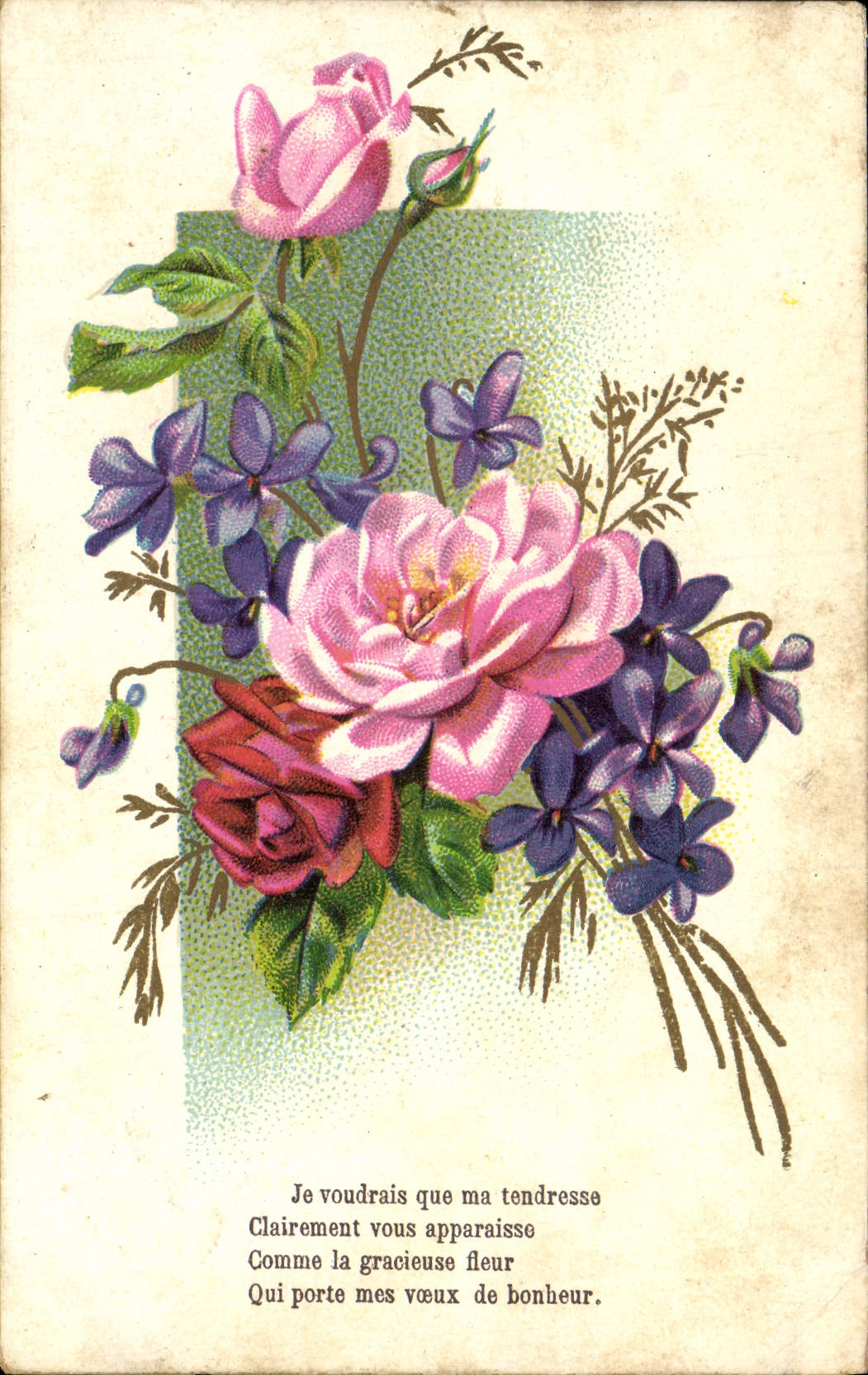 CPA Fantaisie Fleurs 