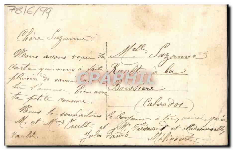 CPA Fantaisie Fleurs  — Rückseite