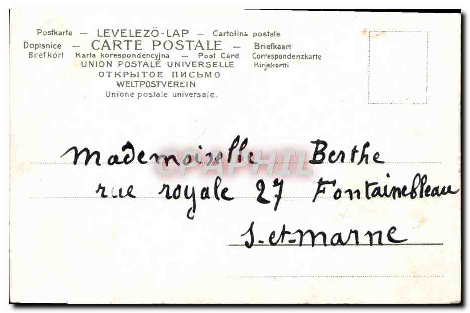 CPA Fantaisie Fleurs  — Verso