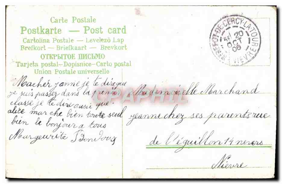 CPA Fantaisie Fleurs Colombe — Verso