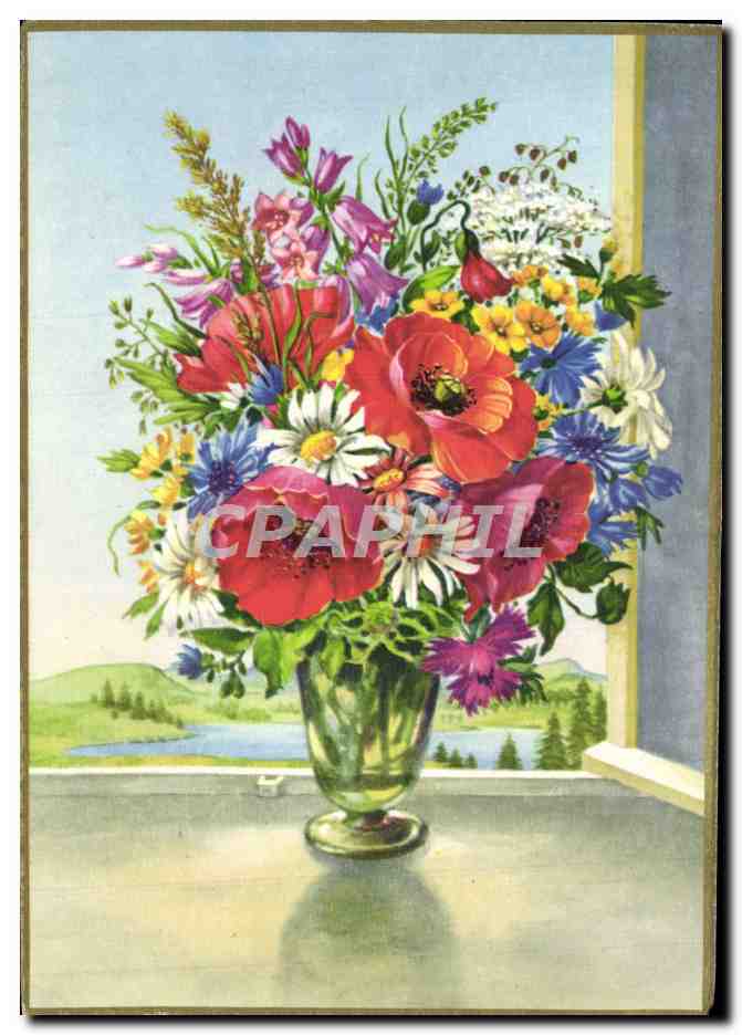 CPA Fantaisie Fleurs 