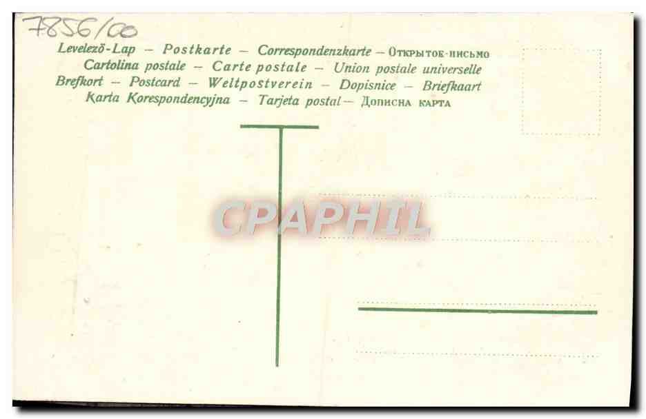 CPA Fantaisie Fleurs Coeur Mains — Rückseite