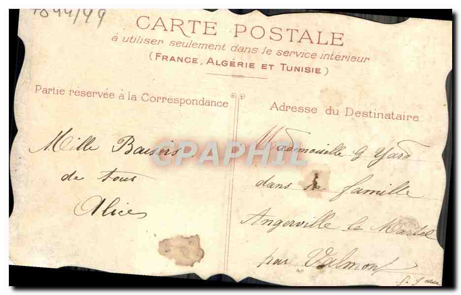 CPA Fantaisie Fleurs  — Rückseite
