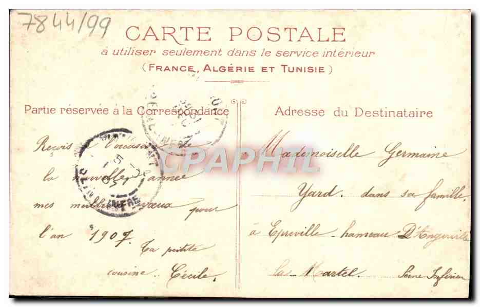 CPA Fantaisie Fleurs  — Verso