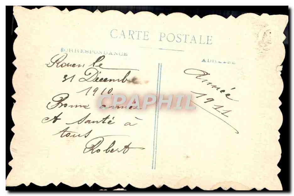 Voiture fleurie — oiseau porteur de lettre — éditeur inconnu — Verso