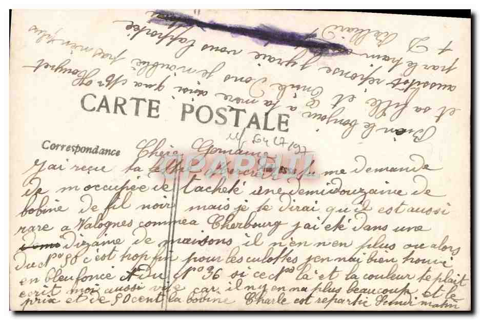 CPA Fantaisie Fleurs  — Back