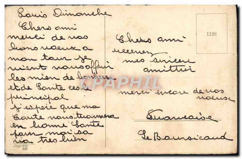 CPA Fantaisie Fleurs  — Verso