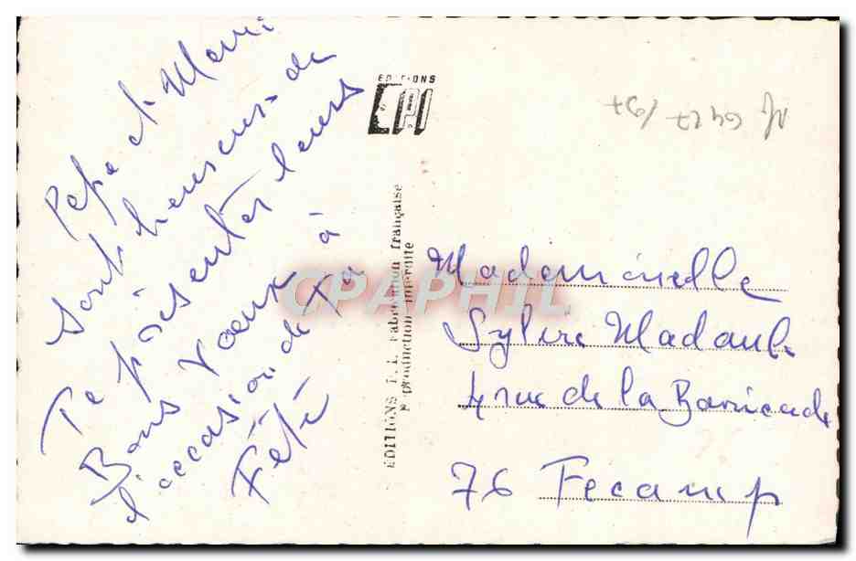 CPA Fantaisie Fleurs  — Verso