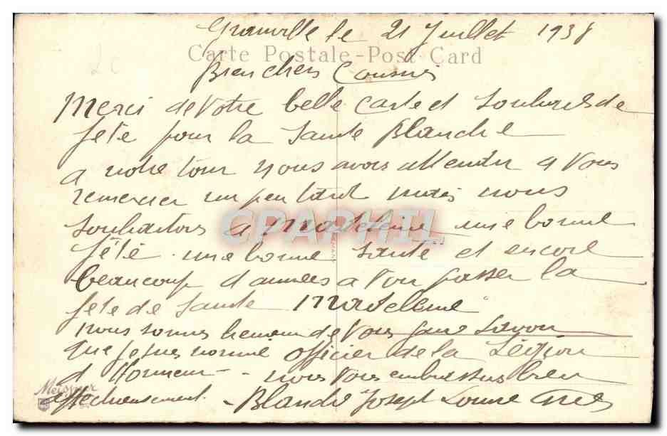 CPA Fantaisie Fleurs  — Verso