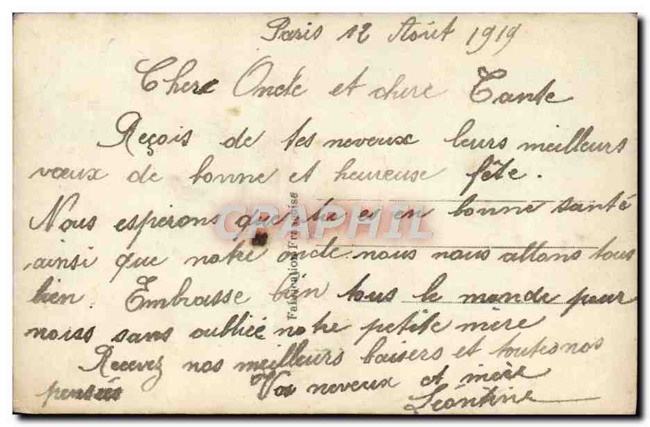 CPA Fantaisie Fleurs  — Verso
