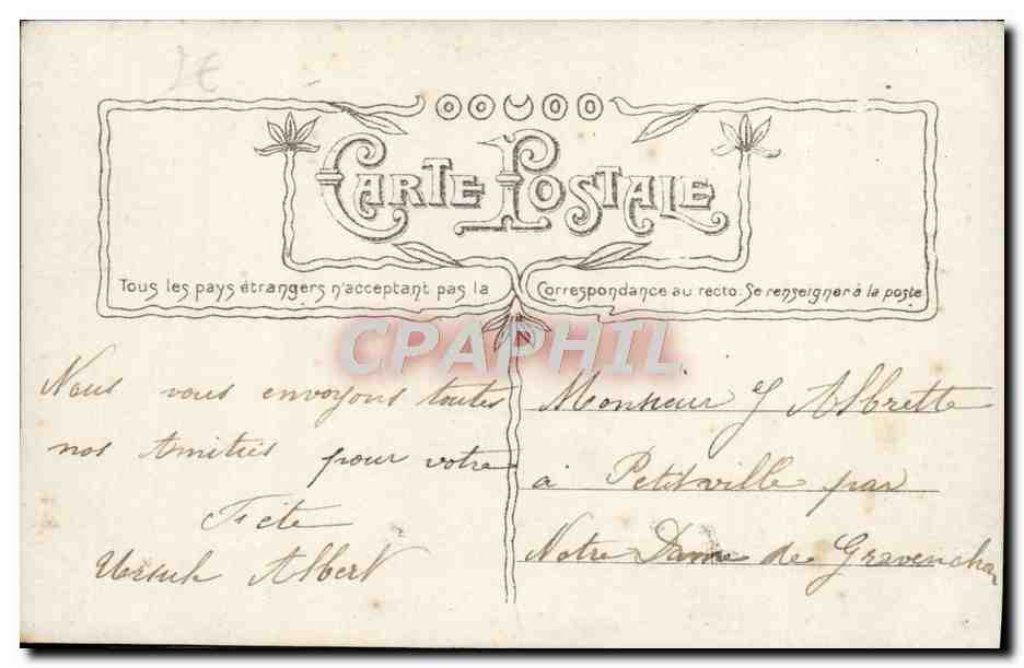 CPA Fantaisie Fleurs  — Rückseite