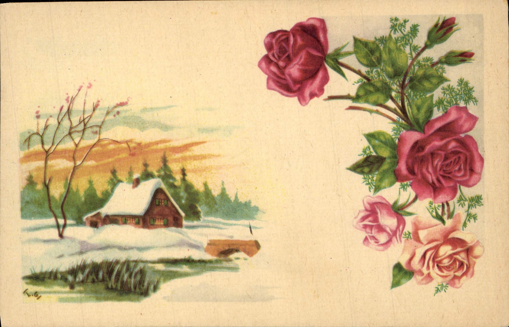 CPA Fantaisie Fleurs 