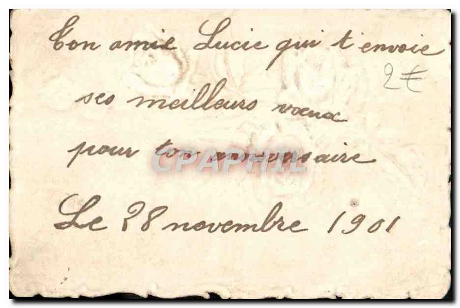 CPA Fantaisie Fleurs  — Verso