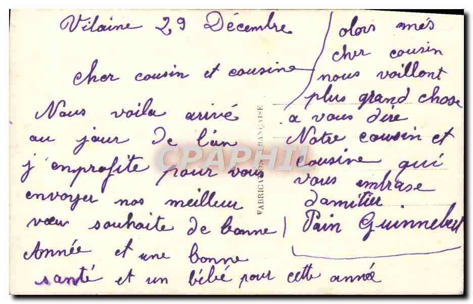 CPA Fantaisie Fleurs  — Rückseite