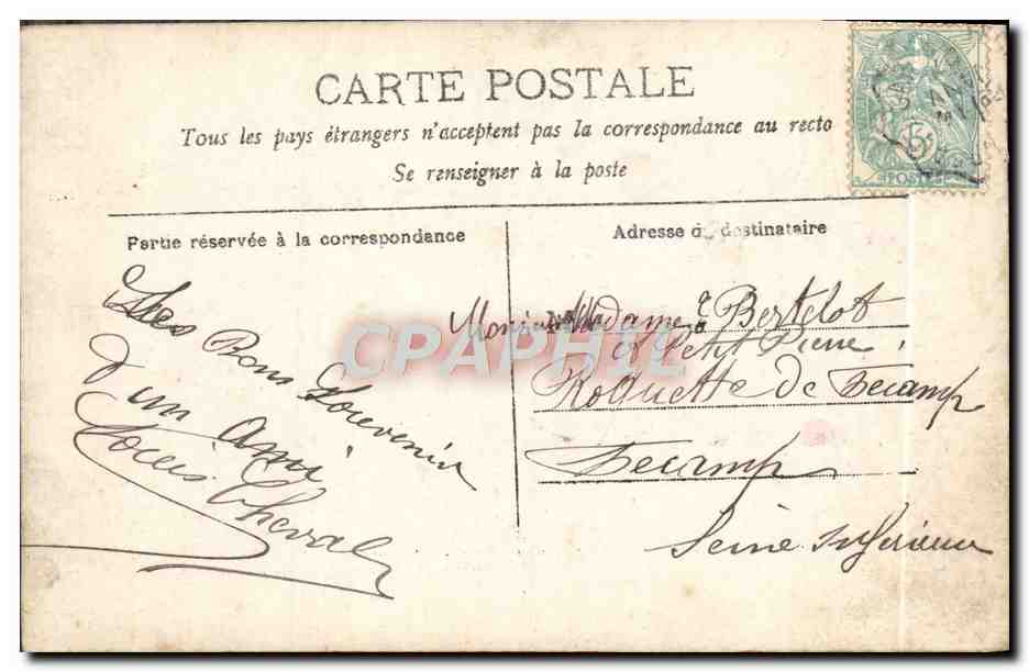 CPA Fantaisie Fleurs Papillon — Verso