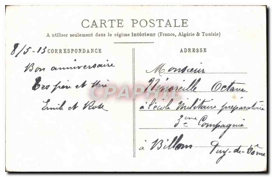 CPA Fantaisie Fleurs  — Rückseite