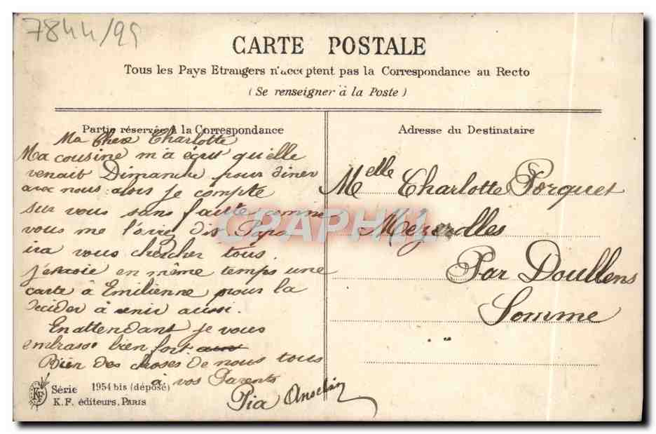 CPA Fantaisie Fleurs  — Verso