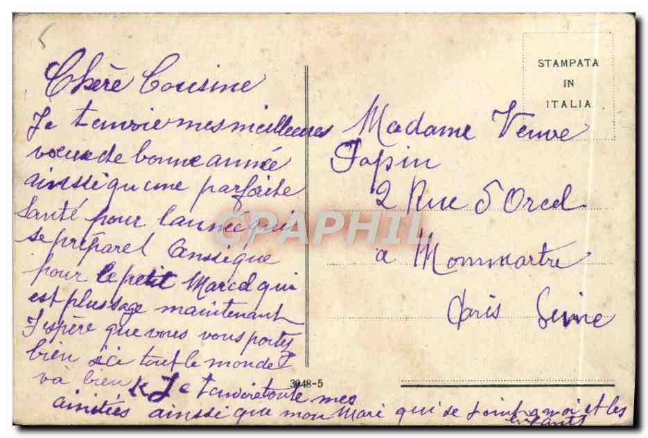 CPA Fantaisie Fleurs  — Verso