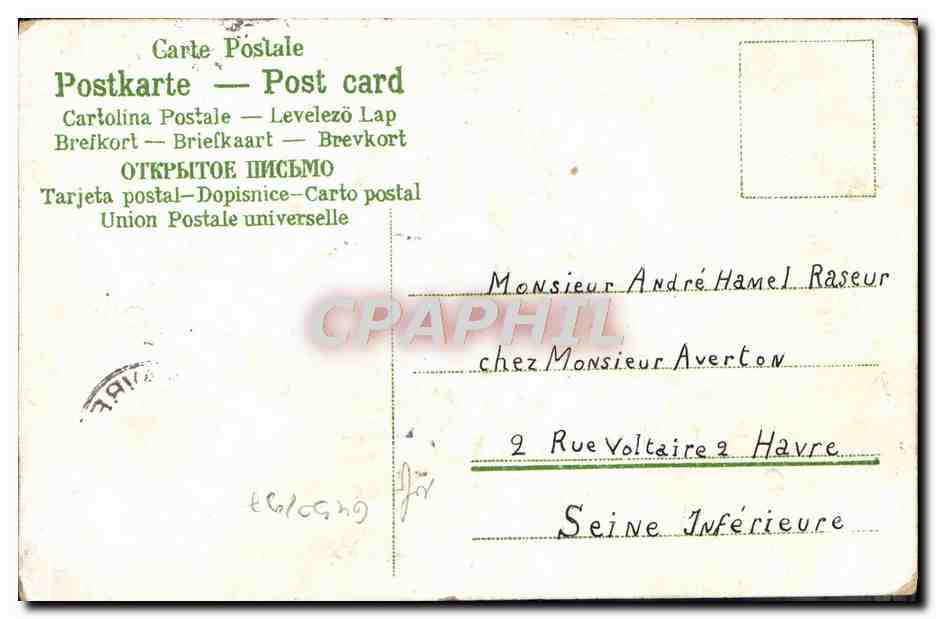 CPA Fantaisie Fleurs  — Rückseite