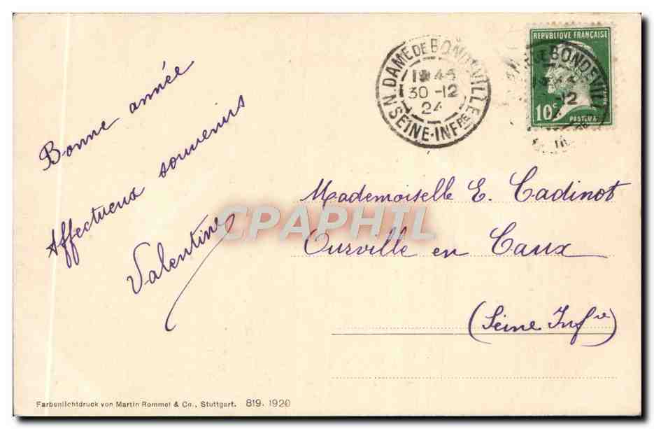 CPA Fantaisie Fleurs  — Verso