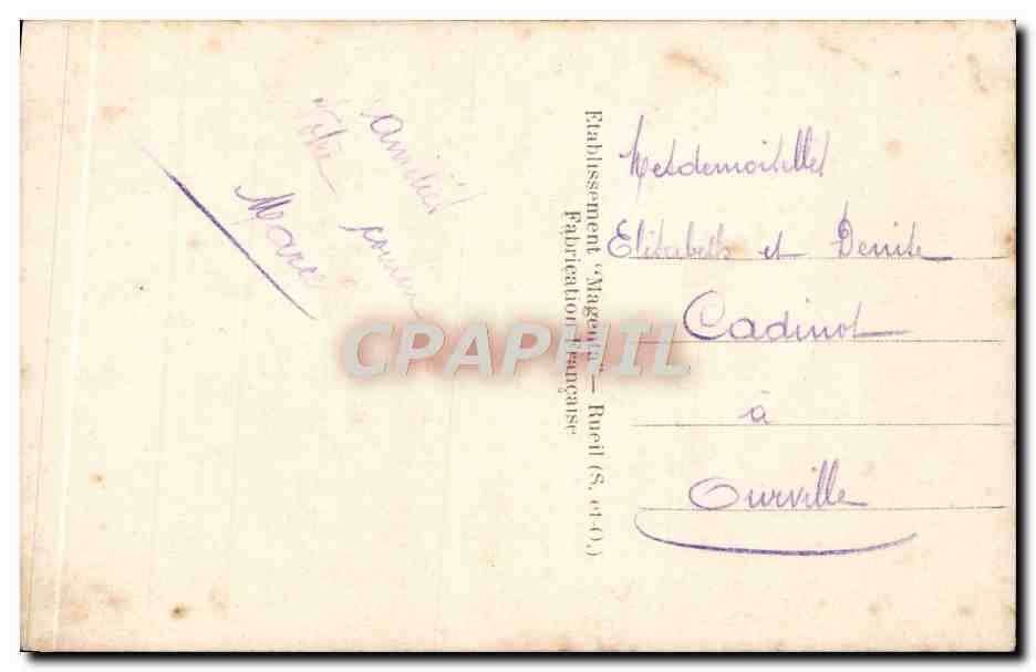 CPA Fantaisie Fleurs  — Back