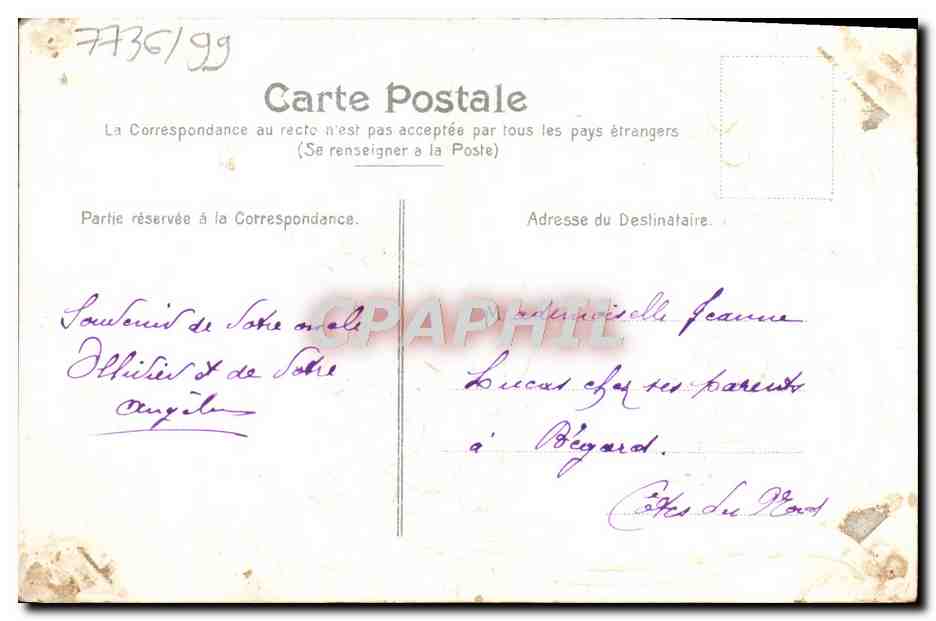 CPA Fantaisie Fleurs  — Rückseite