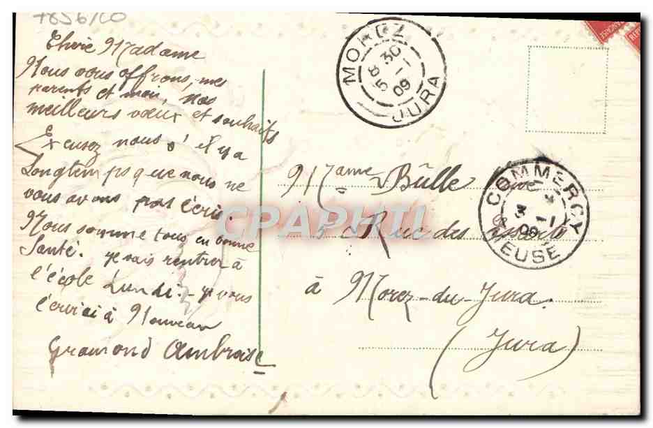 CPA Fantaisie Fleurs  — Rückseite