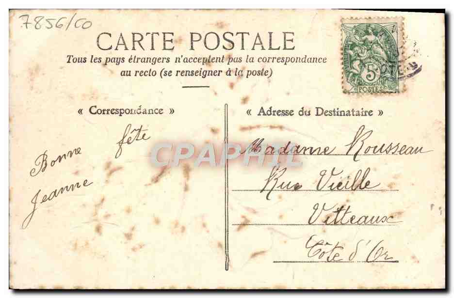 CPA Fantaisie Fleurs  — Rückseite