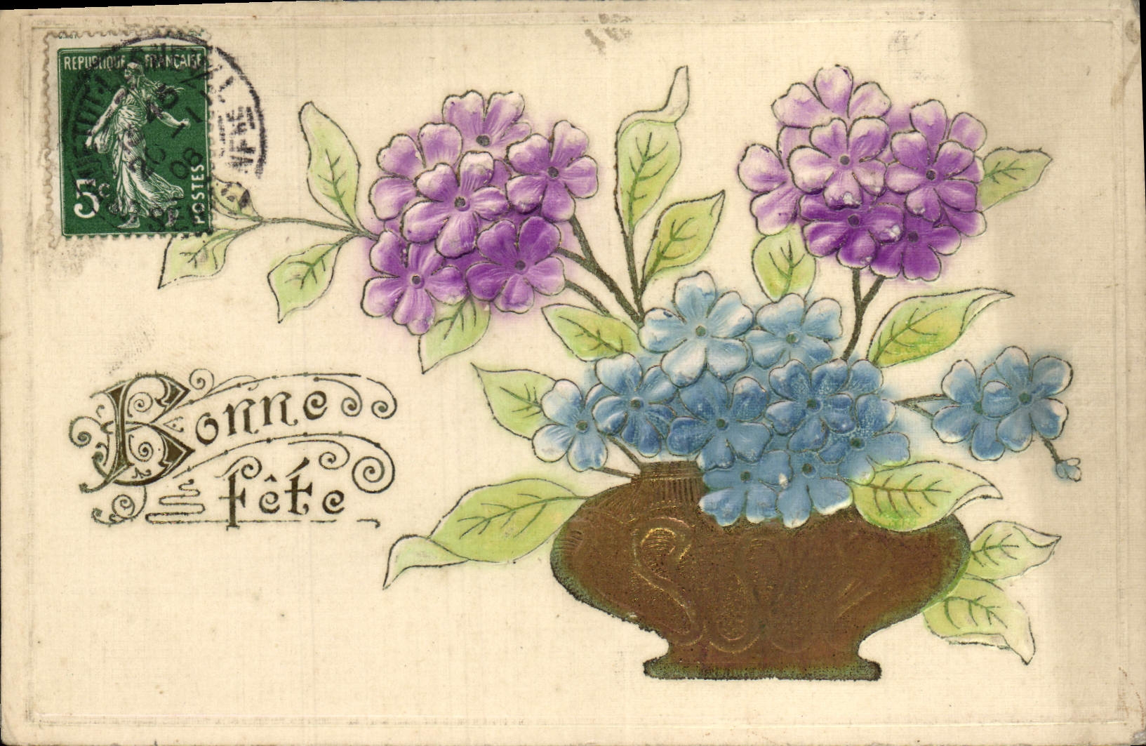 CPA Fantaisie Fleurs 