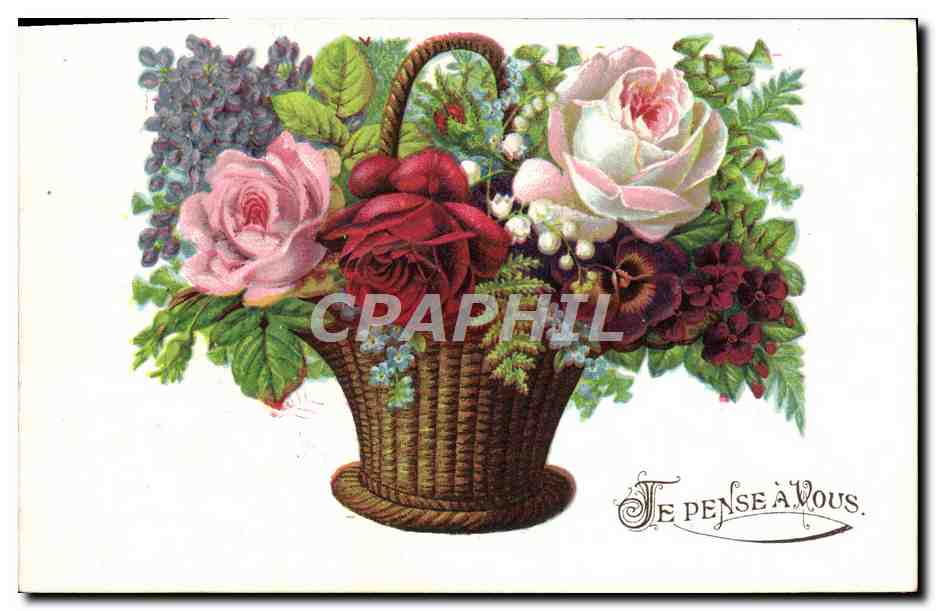 CPA Fantaisie Fleurs 