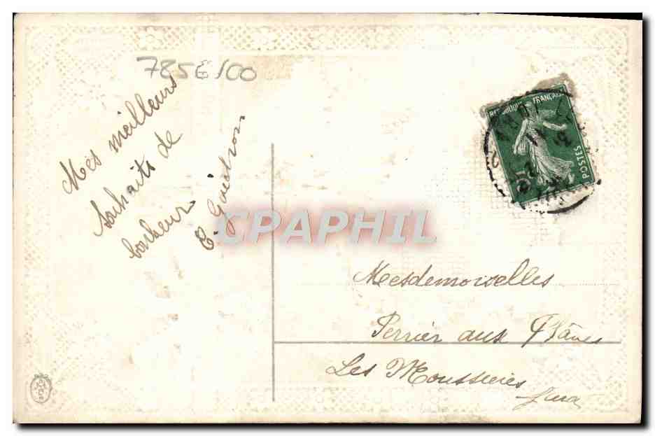 CPA Fantaisie Fleurs  — Rückseite