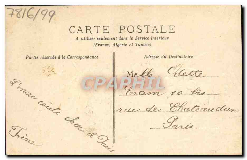 CPA Fantaisie Fleurs  — Rückseite
