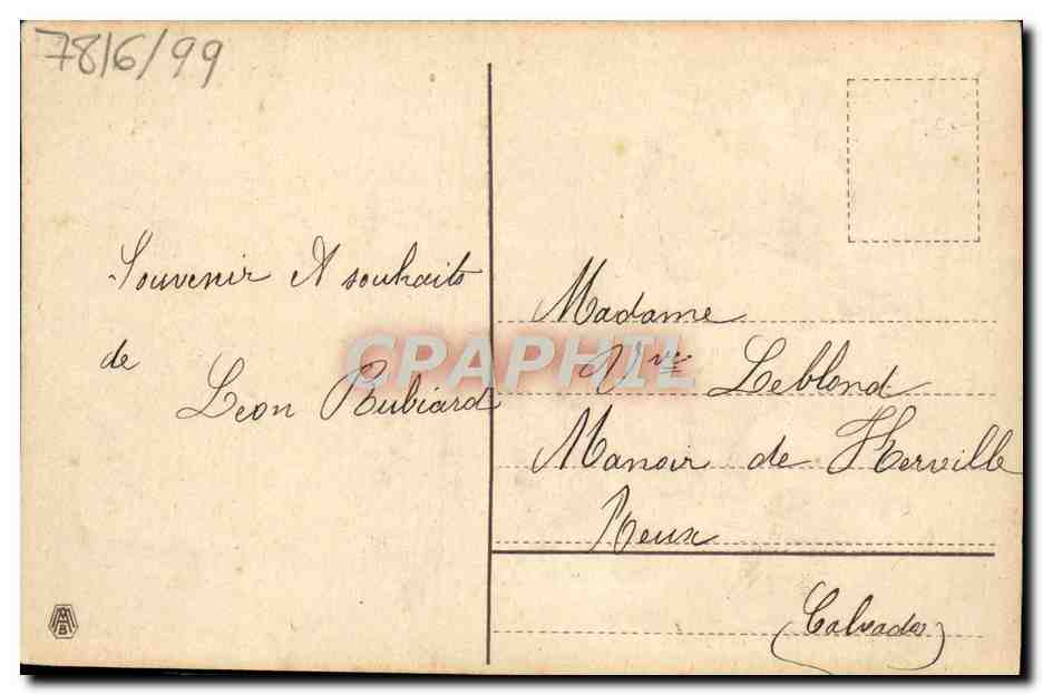 CPA Fantaisie Fleurs  — Back