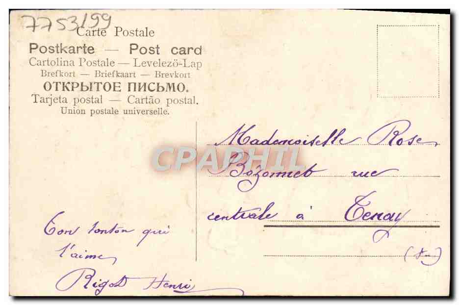 CPA Fantaisie Fleurs  — Verso