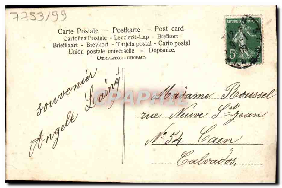 CPA Fantaisie Fleurs  — Verso